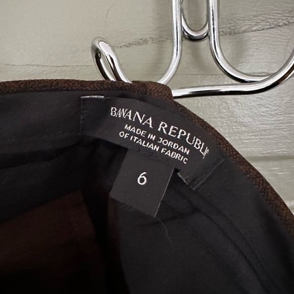 BR  Vasto Wide-Leg Italian Wool Pant. Brown plaid. Size 6. - Picture 3 of 5